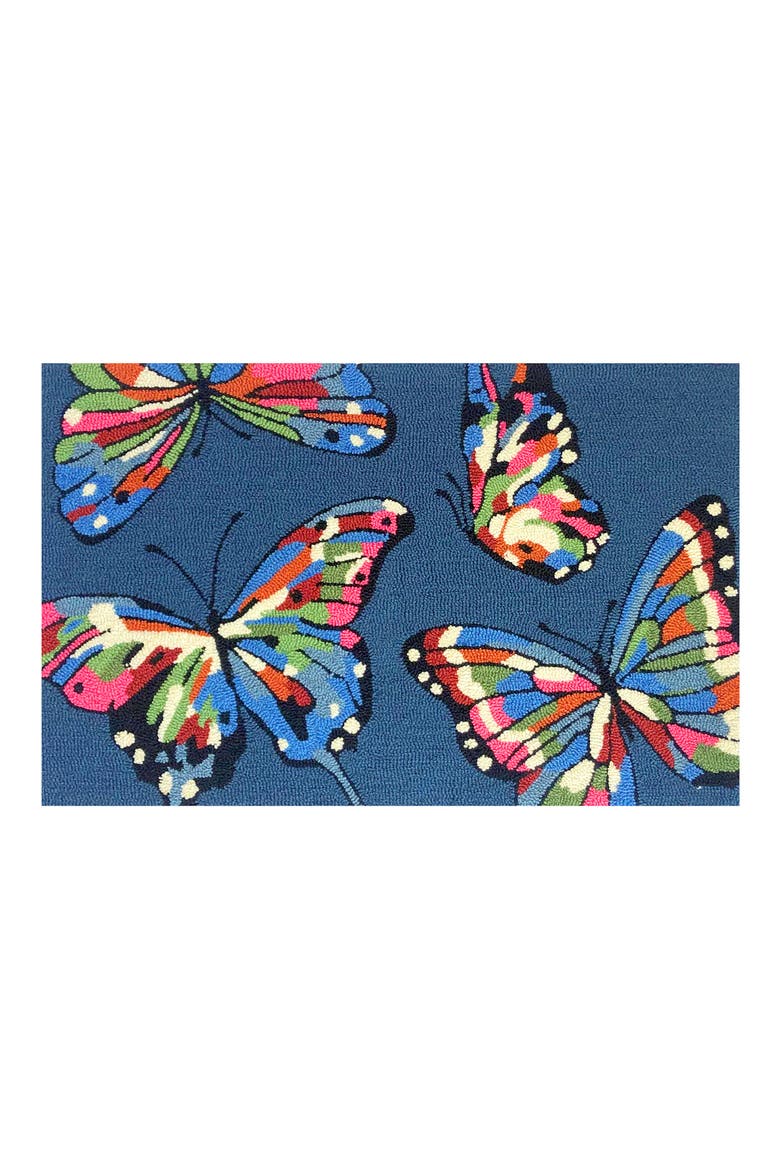 Kendall Butterfly Door Mat, Main, color, INDIGO MULTI