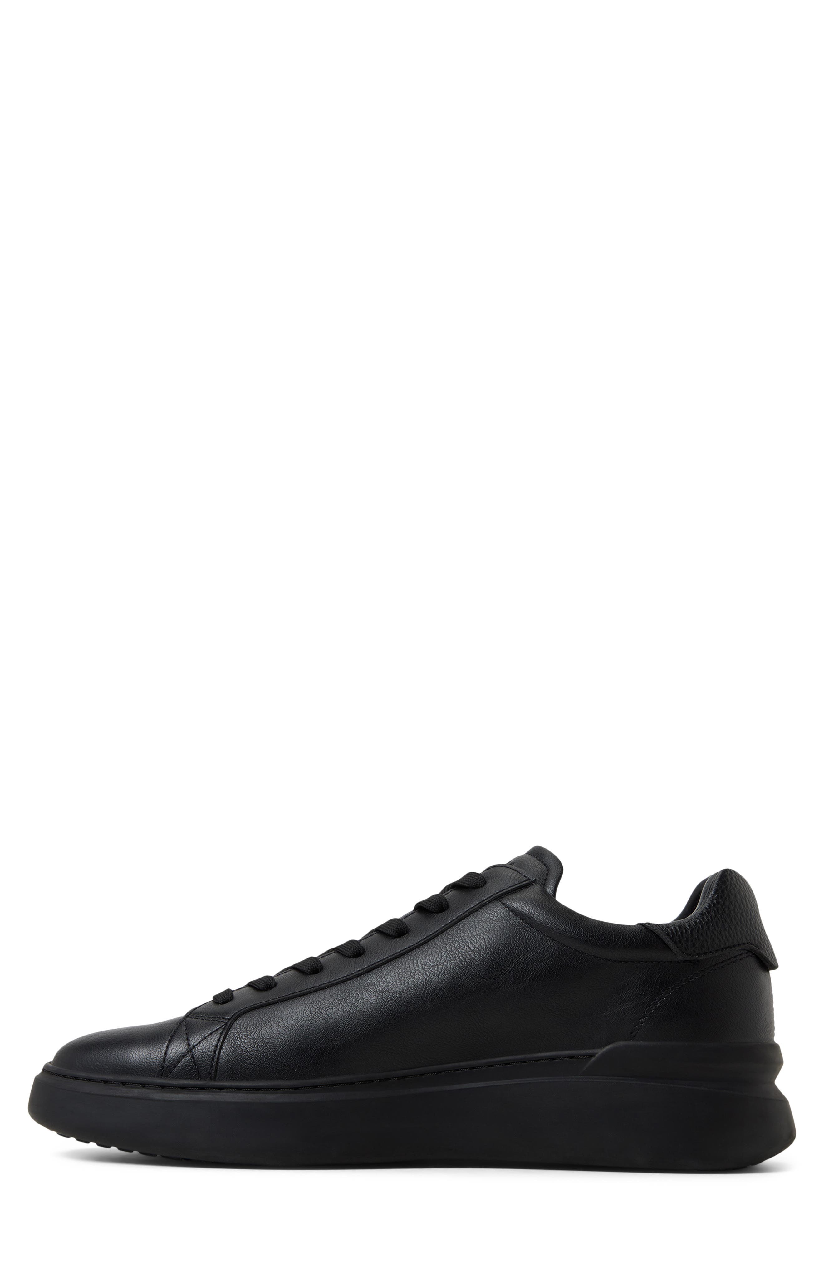 Toddy Faux Leather Sneaker, Alternate, color, BLACK/ BLACK