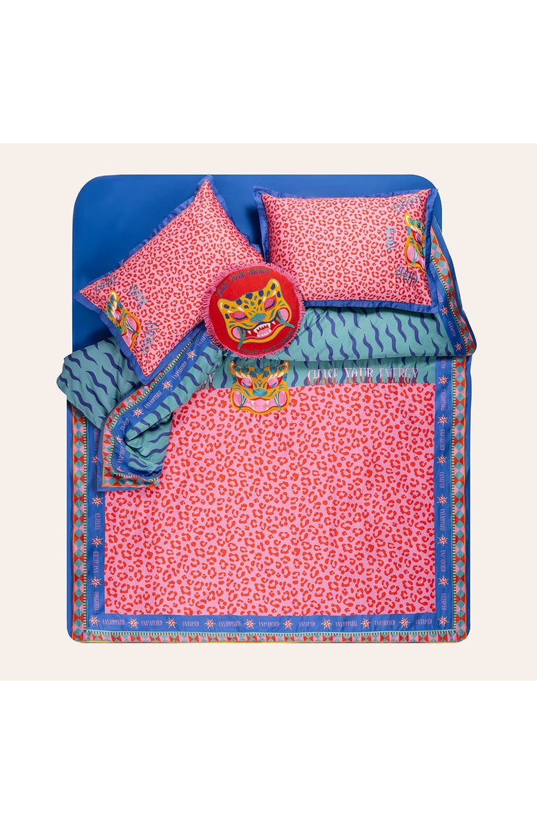 Zsa Zsa Zsu Lahor 300 Tc E.King Size 100% Cotton Satin Duvet Cover Set 102X87 In Maximalist, Alternate, color, Pink