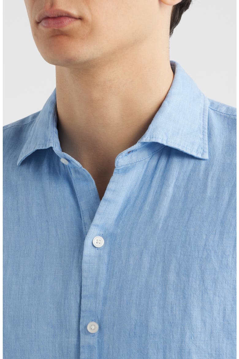 Shoreside Linen Button-Up Shirt, Alternate, color, BLUEBIRD