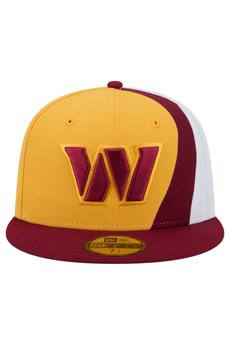Men's New Era Gold/Burgundy Washington Commanders Shock 59FIFTY Fitted Hat, Alternate, color, Gold