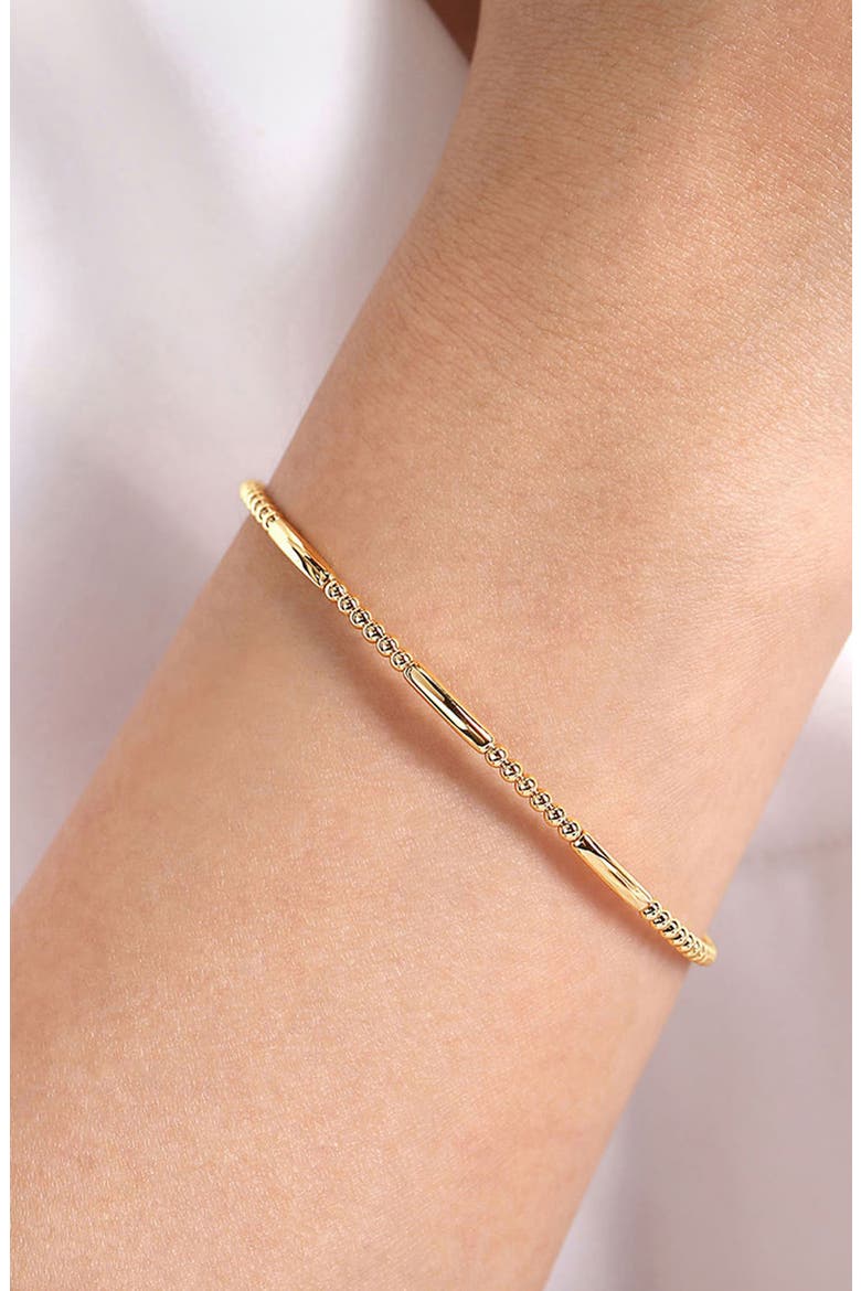 Bujukan Bar Station Beaded Cuff Bracelet, Alternate, color, GOLD