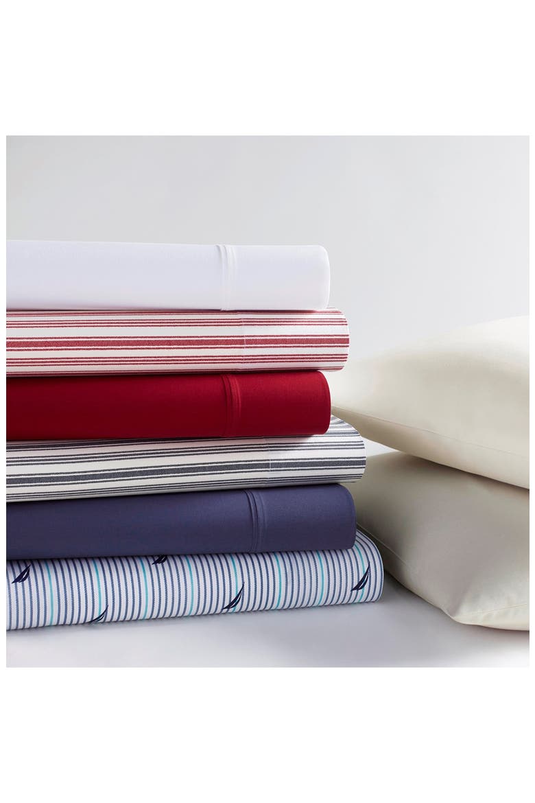 'Coleridge' Cotton Sheet Set, Alternate, color, RED