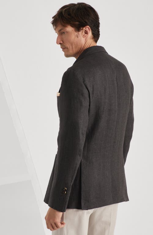 Shop Brunello Cucinelli One-and-a-half Breasted Blazer In Anthracite