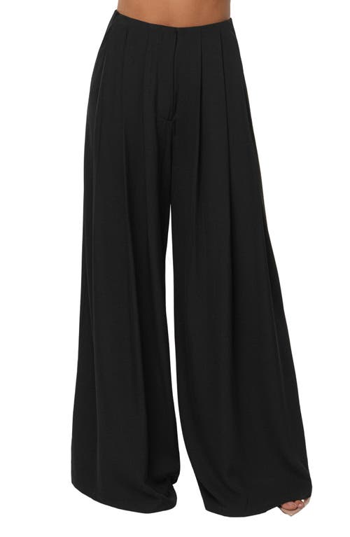 Jluxlabel Serenade Crop Top & Wide Leg Pants In Black