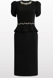 Jenny Packham Jules Floral-Embellished Midi Dress