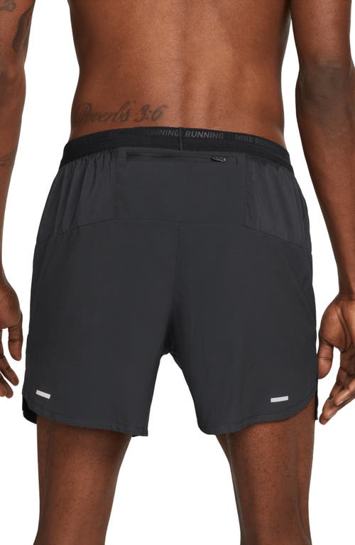 Nike Dri-fit Stride 5-inch Running Shorts In Black