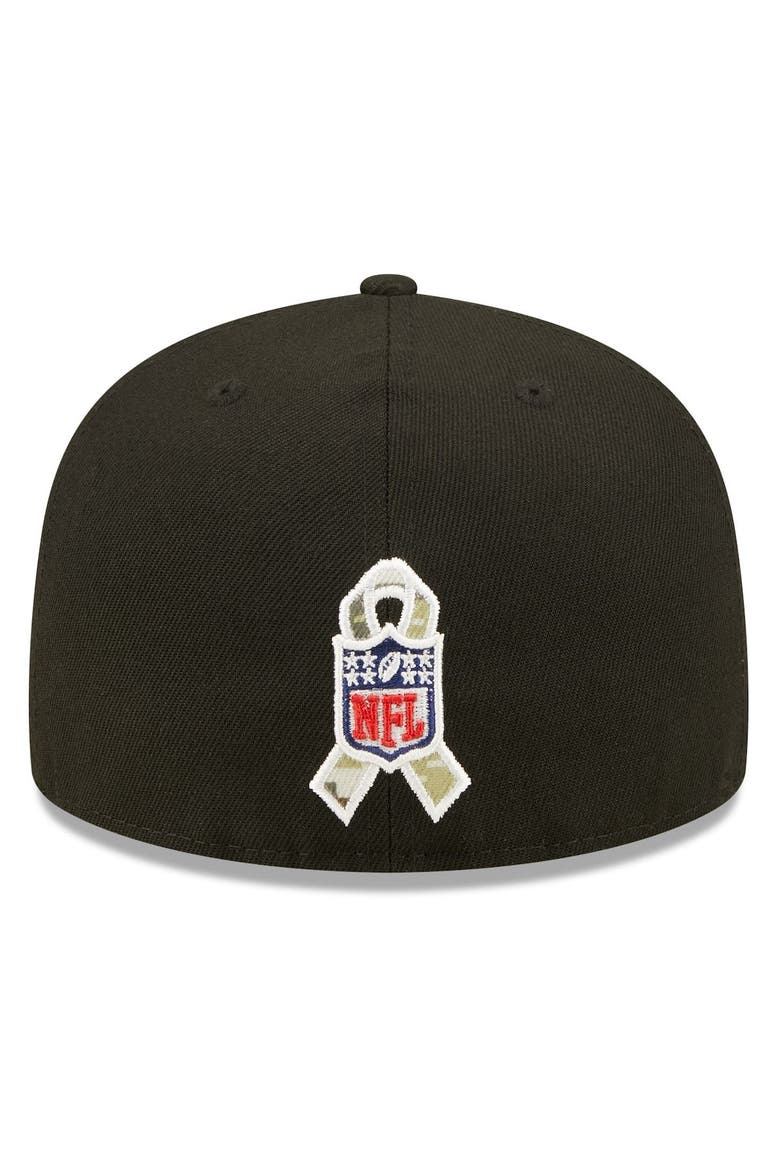 Men's New Era Black San Francisco 49ers 2022 Salute To Service 59FIFTY Fitted Hat, Alternate, color, Black