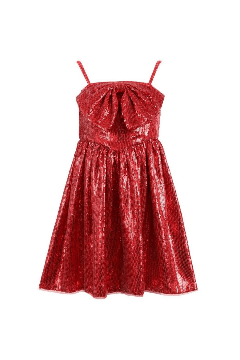 Big Bow Sequin Dress, Main, color, Pink