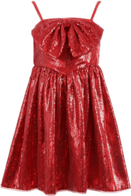 Lola + The Boys Big Bow Sequin Dress