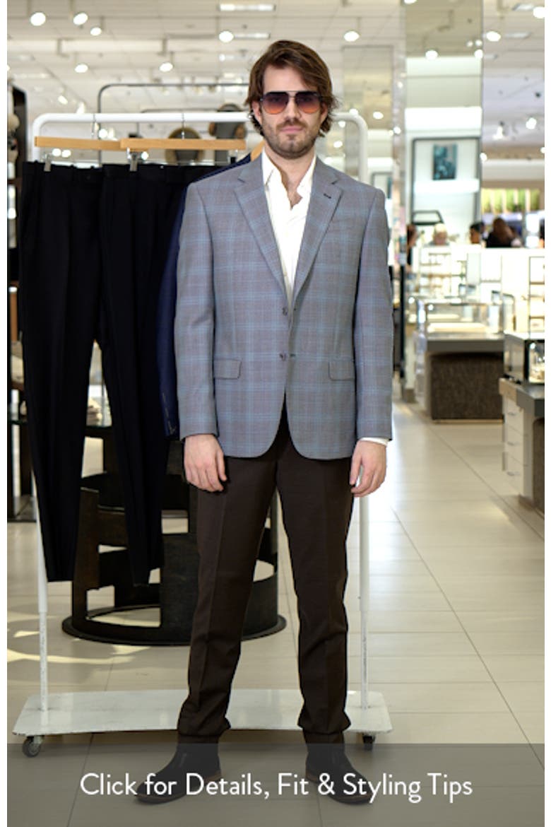 Teal & Charcoal Grey Check Virgin Wool Sport Coat video