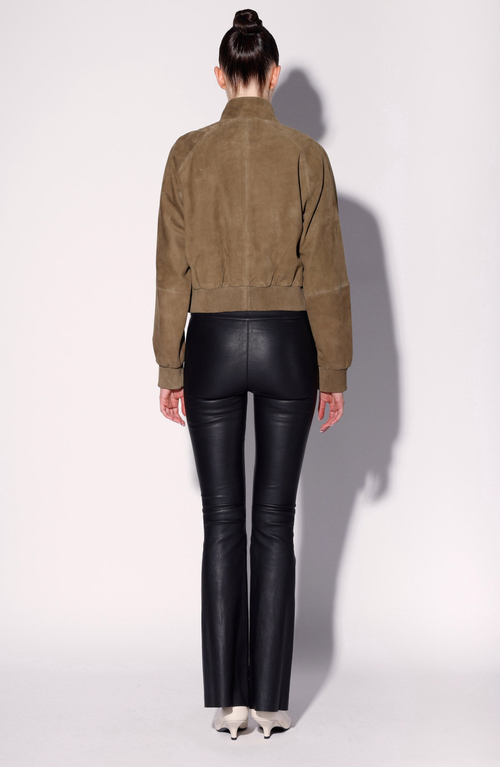 Walter Baker Bowie Suede Bomber Jacket In Brown