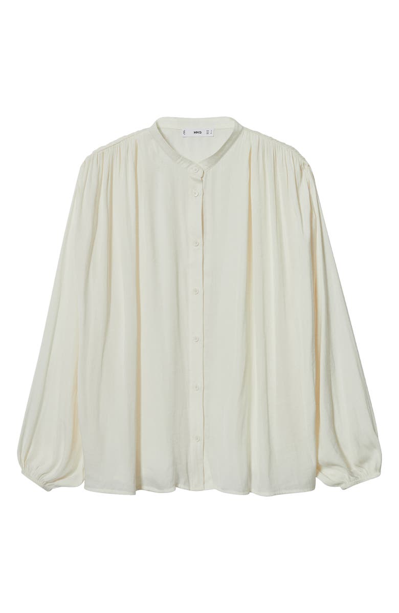 MANGO Flowy Button-Up Blouse, Alternate, color, 