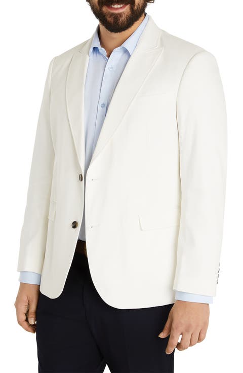 Riviera Solid Stretch Cotton & Linen Blazer 