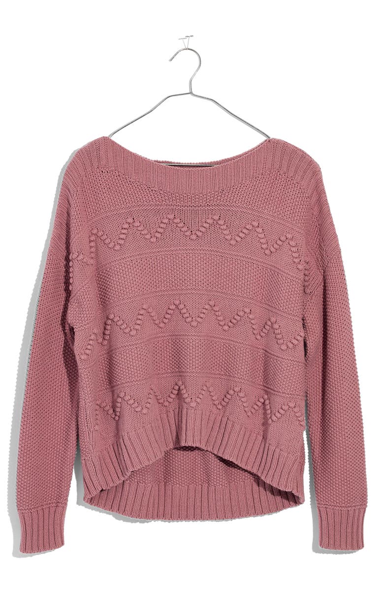 Madewell Zigzag Stitch Pullover Sweater, Alternate, color, 