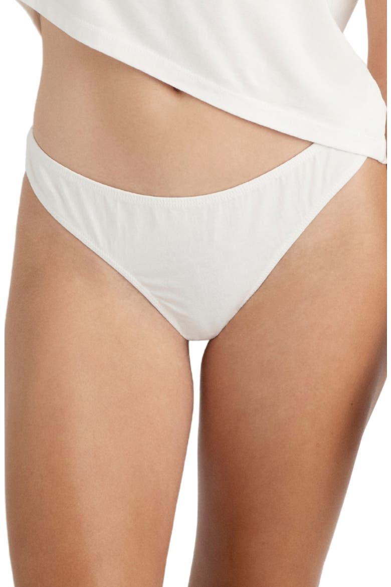 2-Pack Compostable Organic Cotton Thongs, Main, color, WHITE