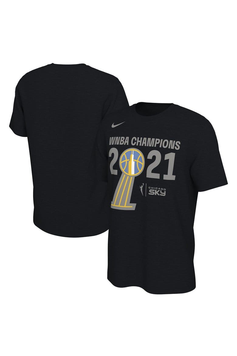 Men's Nike Black Chicago Sky 2021 WNBA Champions Trophy Banner T-Shirt, Main, color, Black