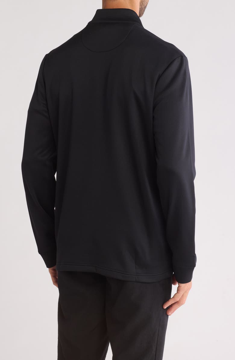 ORIGINAL PENGUIN GOLF Long Sleeve Half-Zip Fleece Pullover, Alternate, color, Caviar
