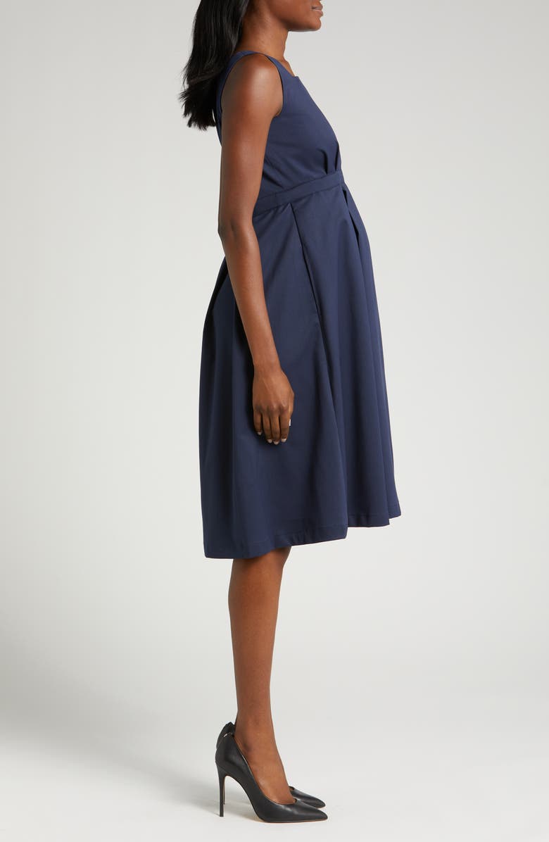 Marion Into the Blue Sleeveless Maternity/Nursing Dress, Alternate, color, 