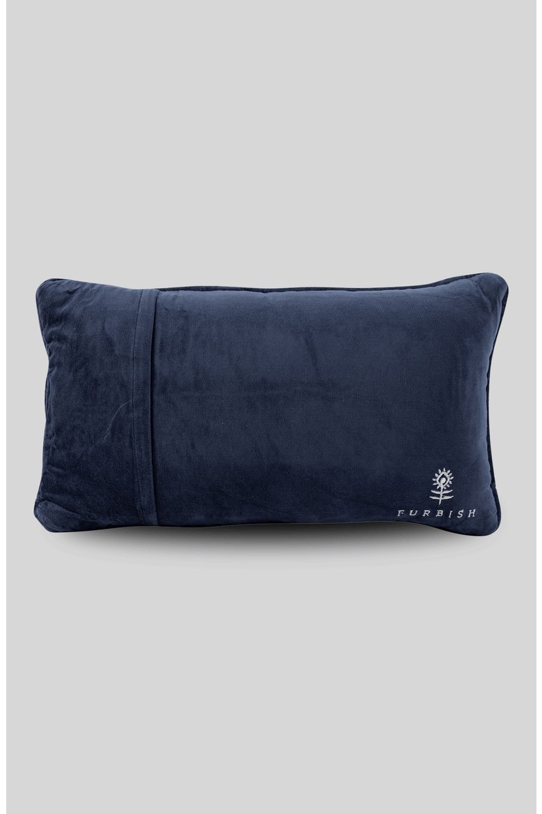 Reservations Needlepoint Pillow, Alternate, color, Blue