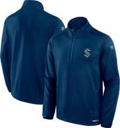FANATICS Men's Fanatics  Navy Seattle Kraken Big & Tall Authentic Pro Quarter-Zip Top