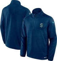 FANATICS Men's Fanatics  Navy Seattle Kraken Big & Tall Authentic Pro Quarter-Zip Top