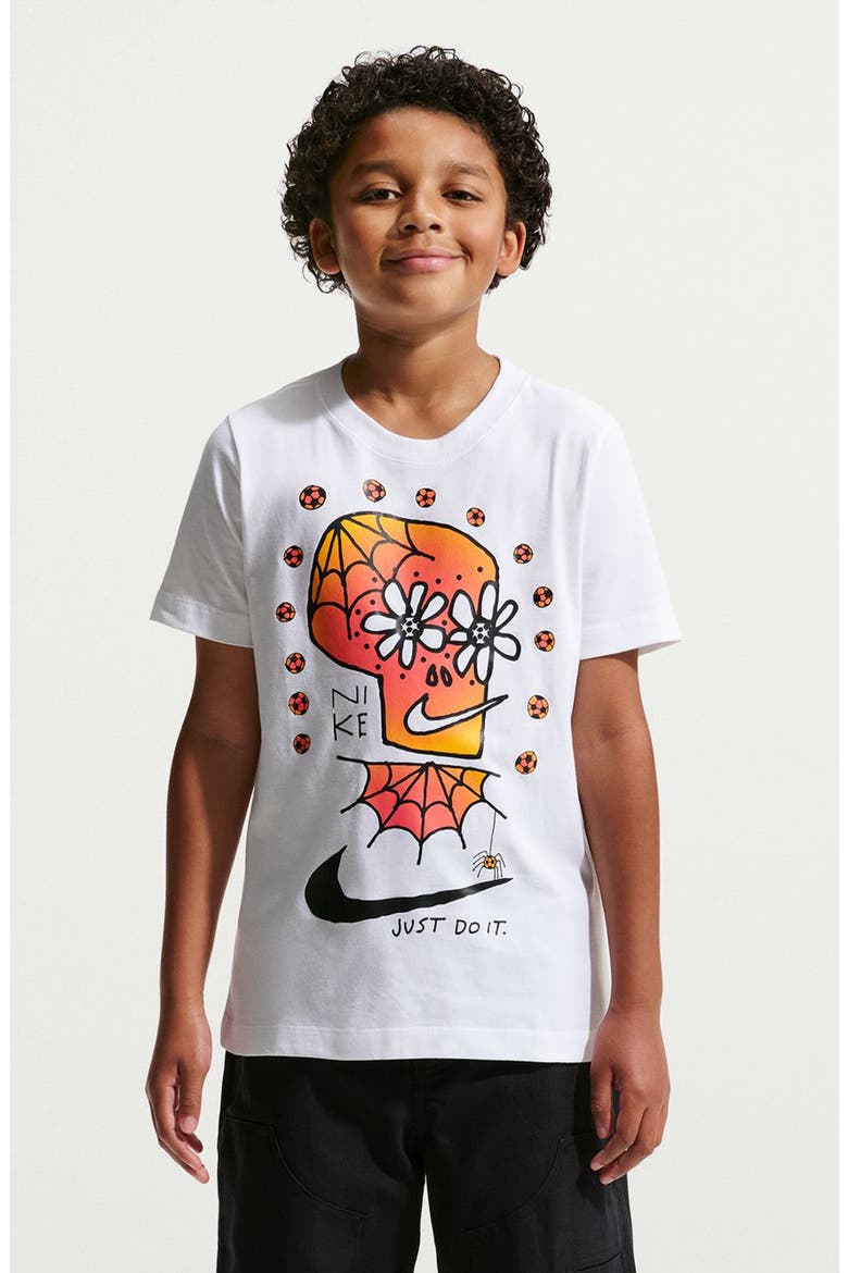 Kids' Day of the Dead Graphic T-Shirt, Main, color, WHITE