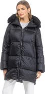 GORSKI Apres-Ski Horizontal Jacket With Detachable Genuine Shearling Hood Trim