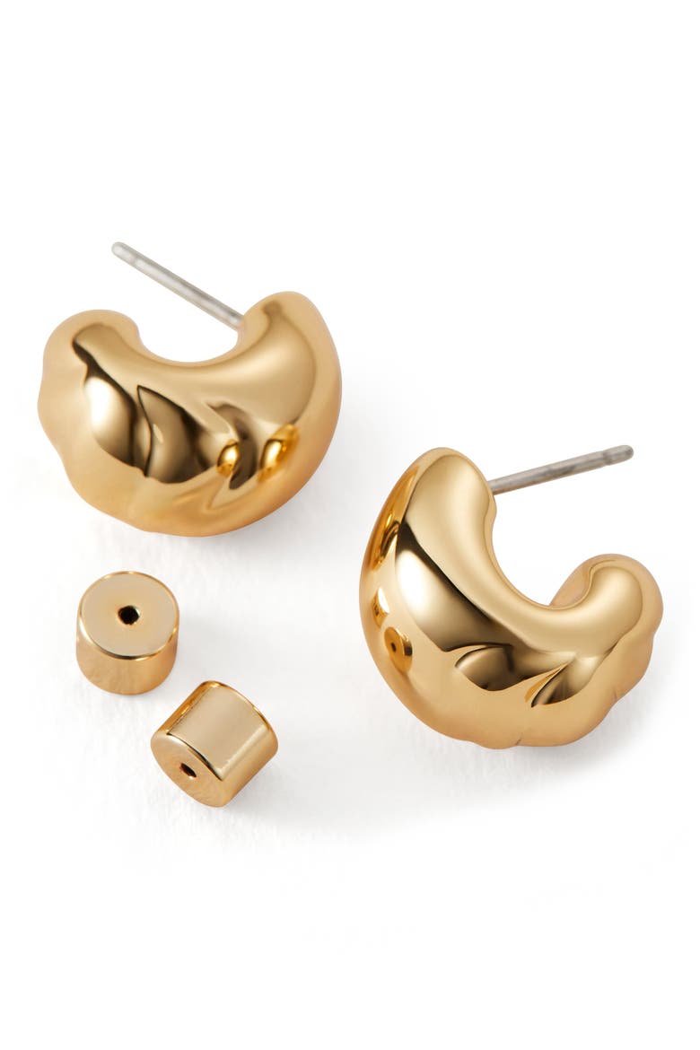 Nelle Small Hoop Earrings, Alternate, color, HIGH POLISH GOLD