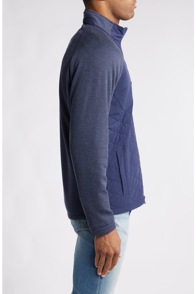 Weller Lightweight Mixed Media Fleece Jacket, Alternate, color, NAVY