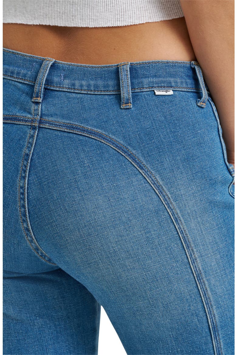 Seamed Patch Pocket Flare Jeans, Alternate, color, HAZY HORIZON
