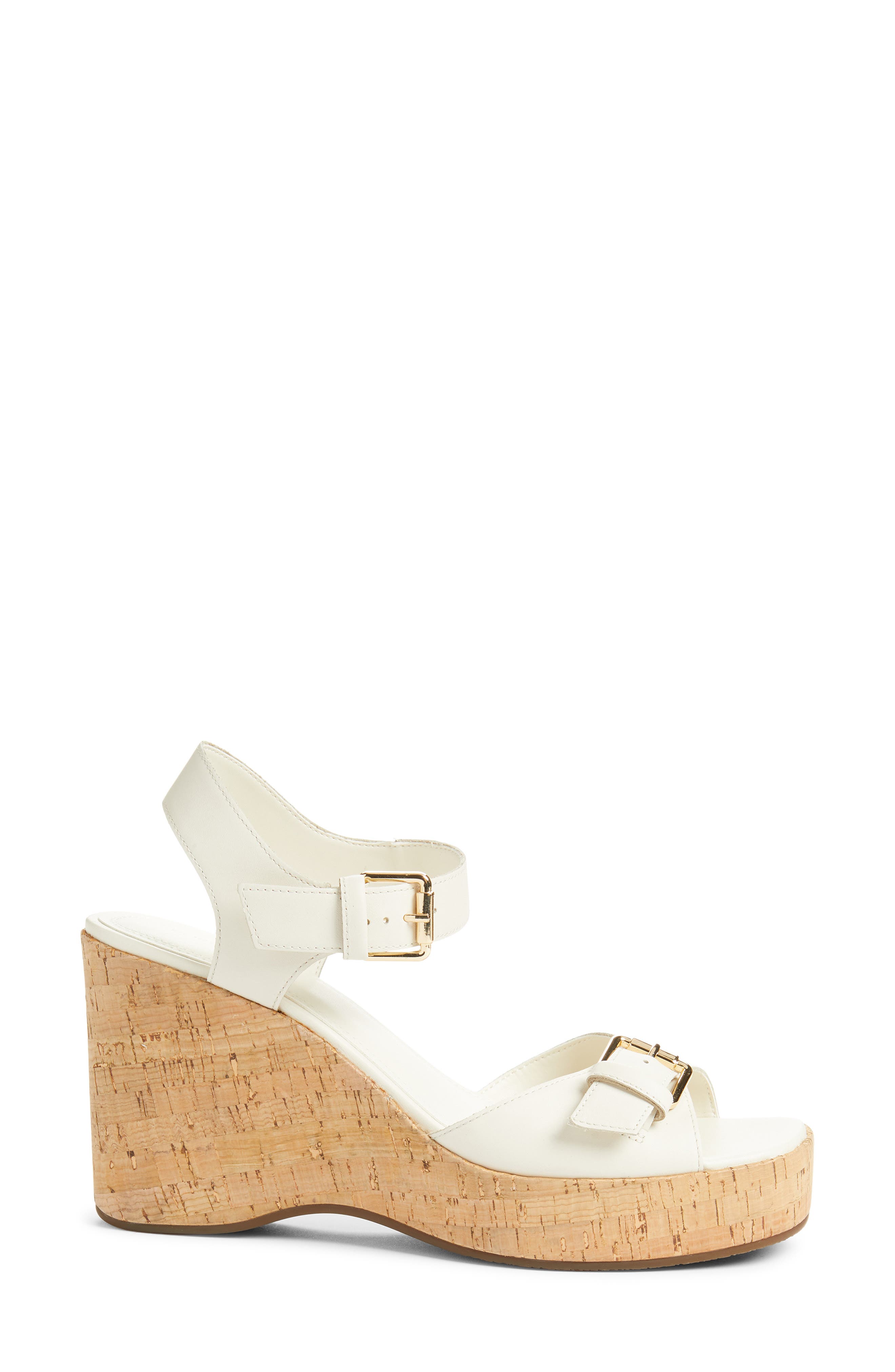 Nomi Ankle Strap Platform Wedge Sandal, Alternate, color, IVORY VANILLA