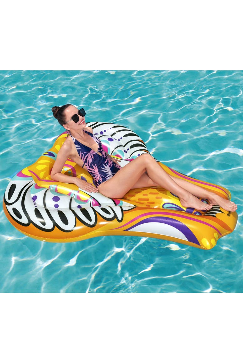 Inflatable Flirty Fiesta Elephant Pool Water Beach Float, Alternate, color, Multicolored