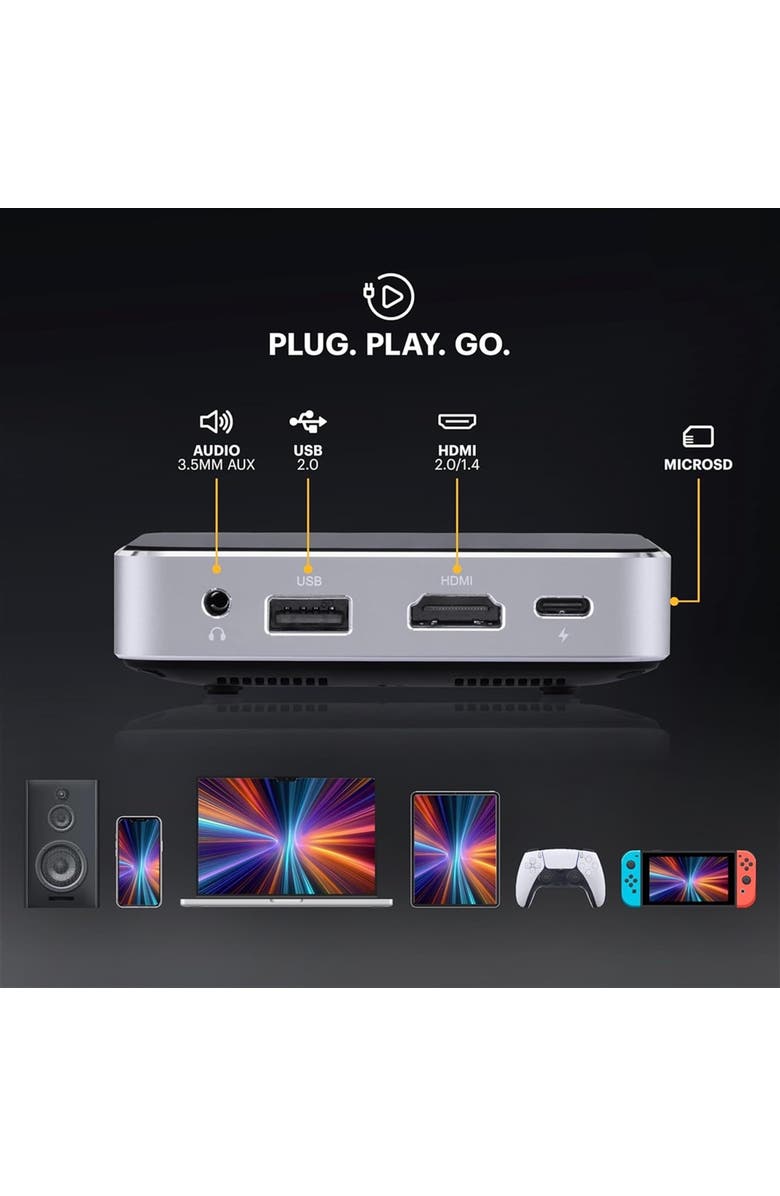 Kodak Luma 75 Ultra Mini Projector, Portable Pico Projector with Overhead Tripod
Case, Alternate, color, Black