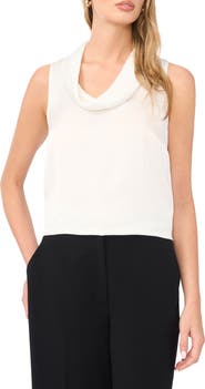 Vince Camuto Cowl Neck Satin Charmeuse Sleeveless Top