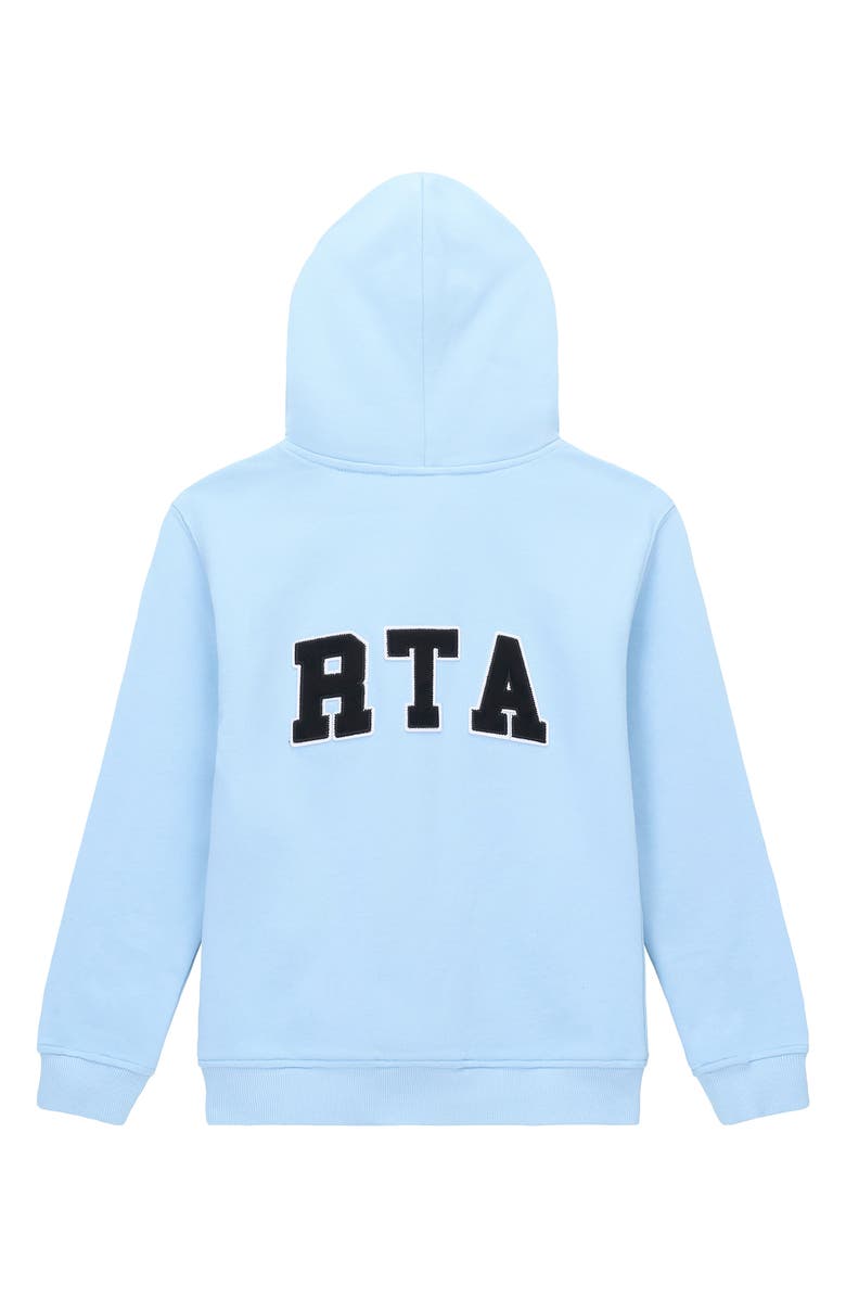 RtA Kids' Eden Collegiate Logo French Terry Hoodie, Alternate, color, Blue Collegiate