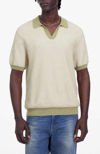 Madewell Honeycomb Stitch Johnny Collar Sweater Polo