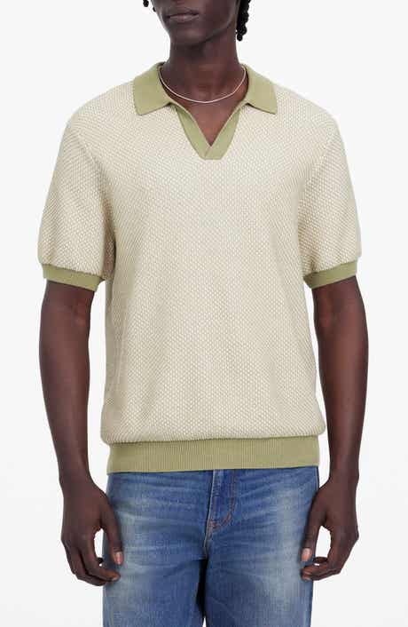 Madewell Honeycomb Stitch Johnny Collar Sweater Polo