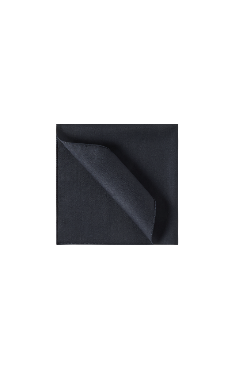 Brunello Cucinelli Virgin wool and silk twill pocket square, Alternate, color, Navy Blue