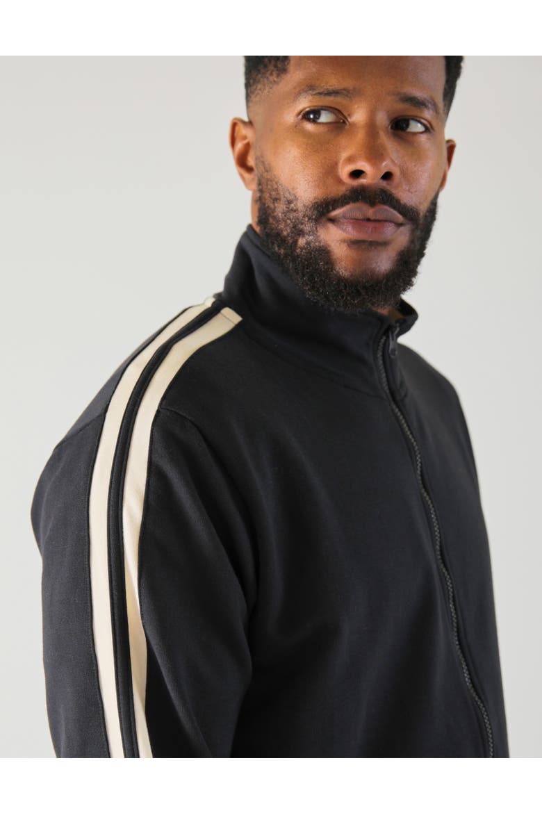 Retro Zip Up, Main, color, Black/Oatmilk