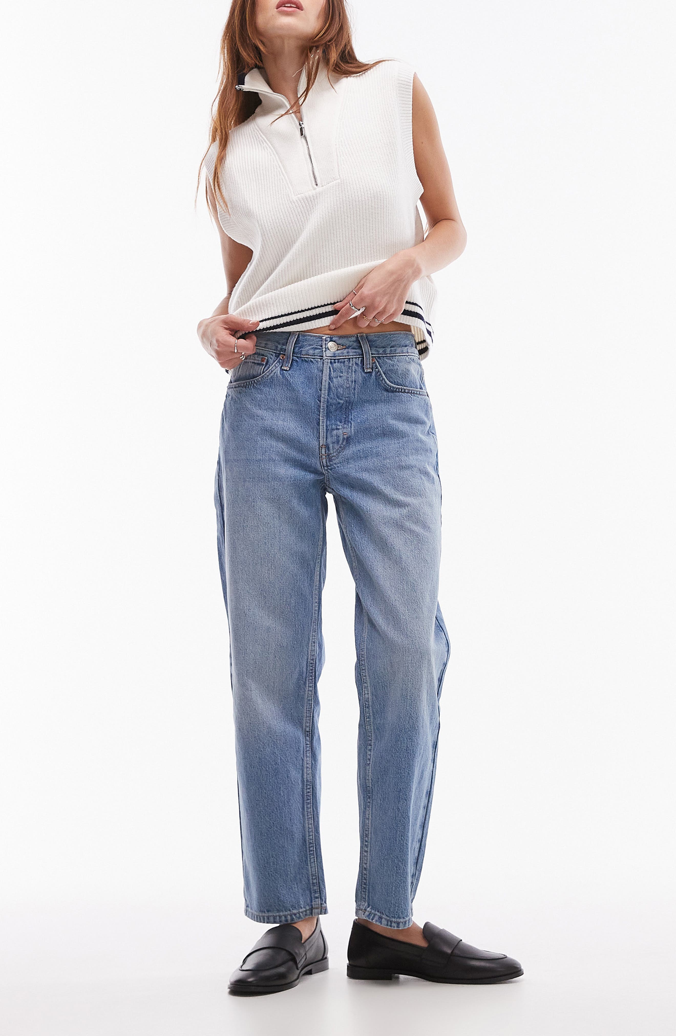 Topshop Runway Straight Leg Jeans