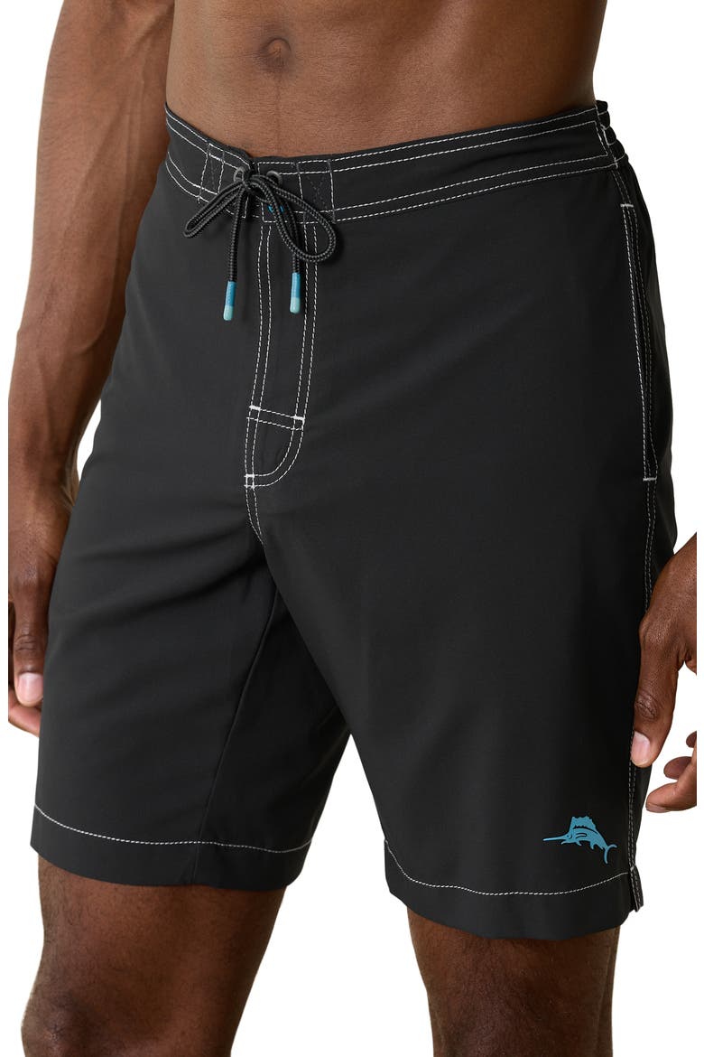 Baja Harbor Board Shorts, Main, color, BLACK