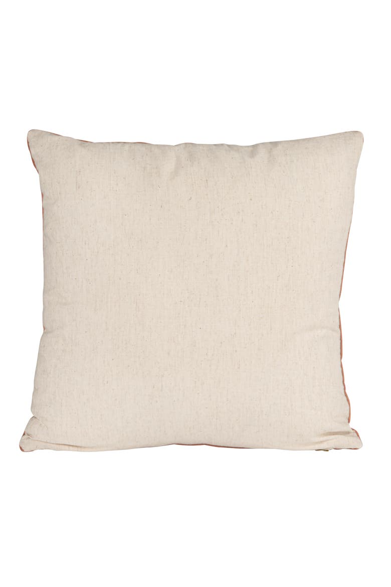 Tropical Embroidered Velvet Pillow, Multicolor, Alternate, color, Pink