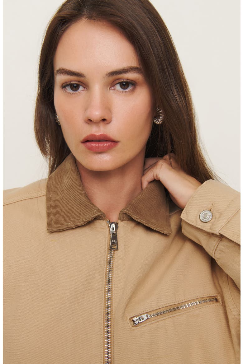 Harrison Corduroy Collar Denim Jacket, Alternate, color, ALDER