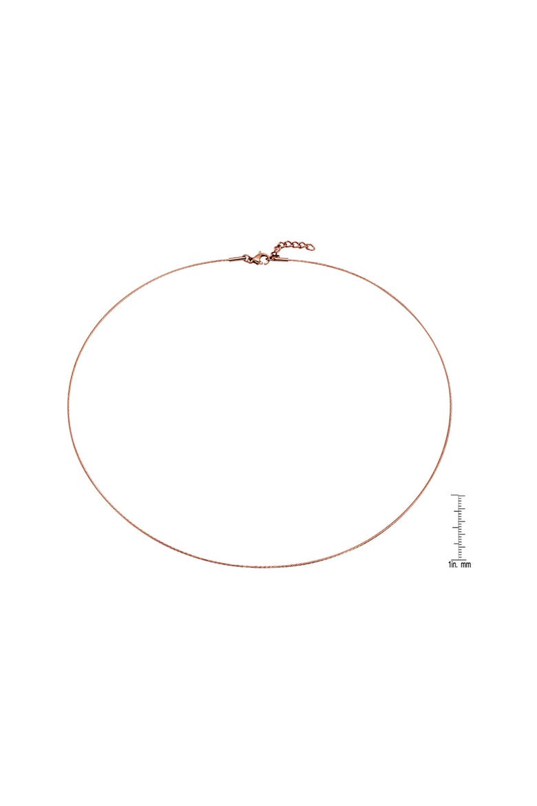 18k Rose Gold Plated Collar Necklace, Alternate, color, GOLD