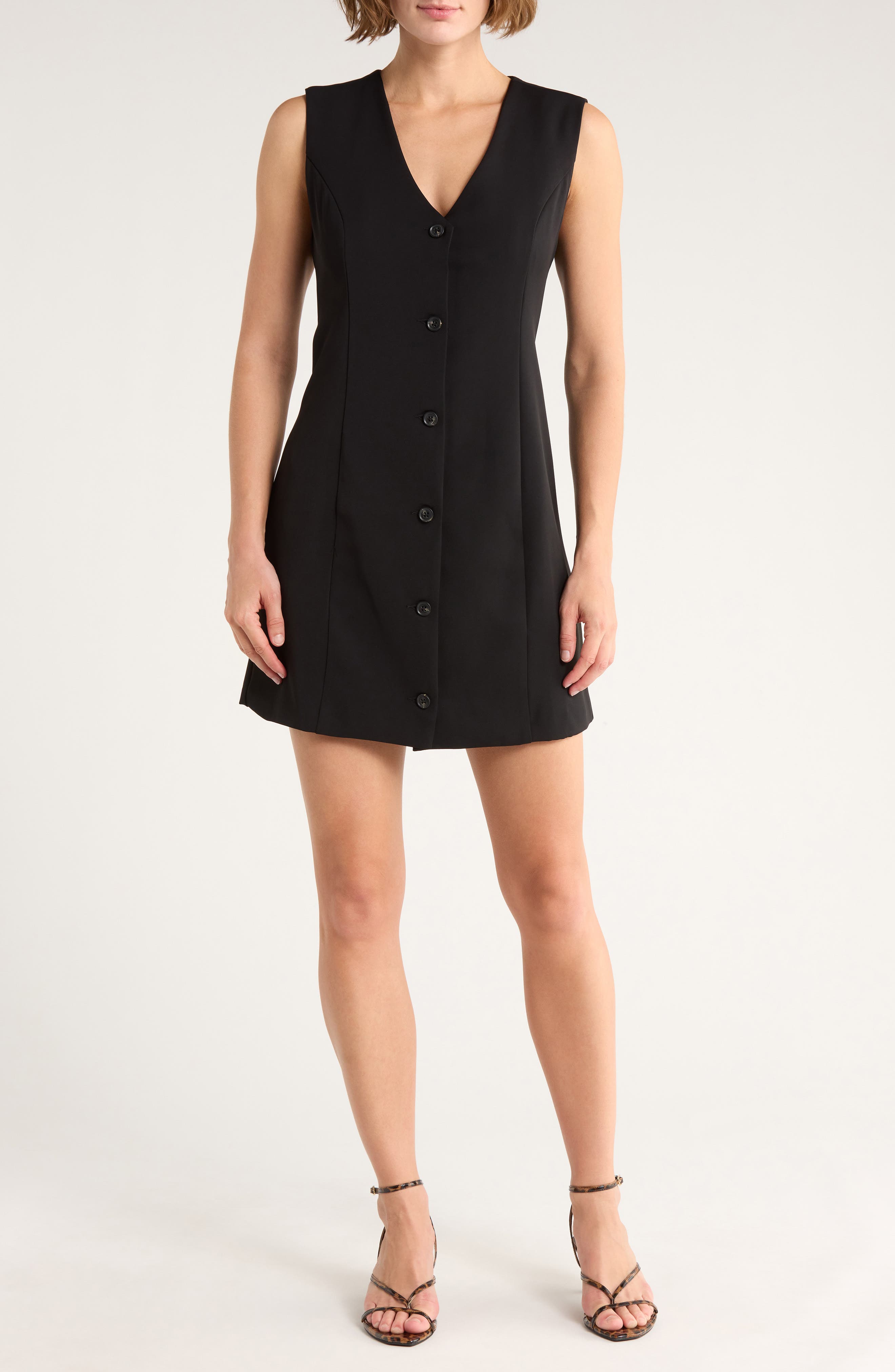 French Connection Button Down Sleeveless Dress