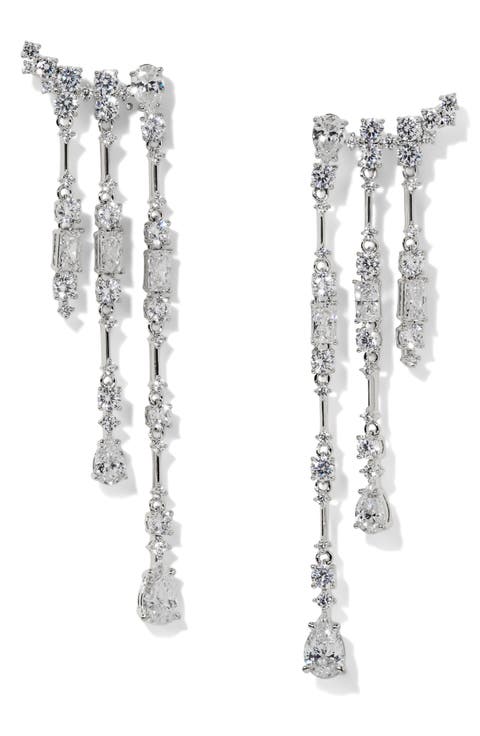 Everleigh Cubic Zirconia Fringe Earrings
