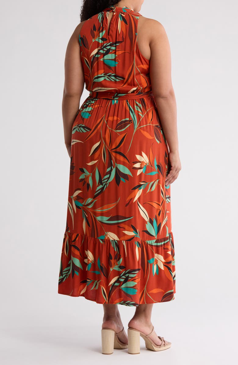 DR2 by Daniel Rainn Floral Sleeveless Tiered Maxi Dress, Alternate, color, Red