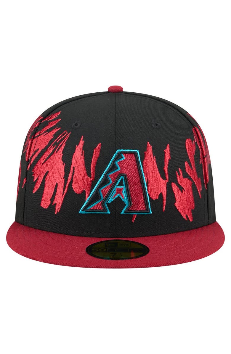 New Era Men's New Era Black/Red Arizona Diamondbacks Retro Pattern 59FIFTY Fitted Hat, Alternate, color, Black