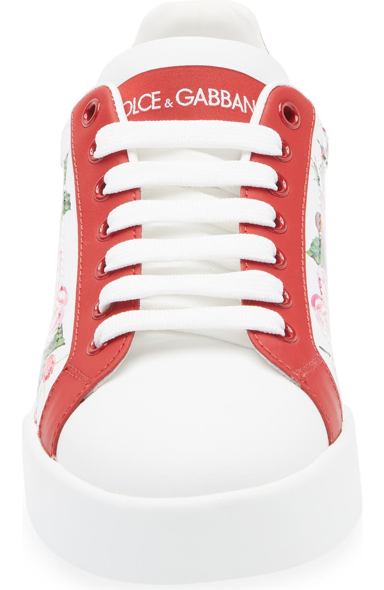 Dolce&Gabbana Portofino Lace-Up Sneaker, Alternate, color, Ha5pd Fondo Bianco